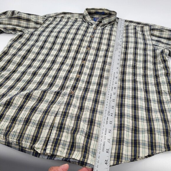 Pendleton Button Up Mens L Multicolor Plaid‎ Oceanside Short Sleeve 100% Cotton - Picture 4 of 8